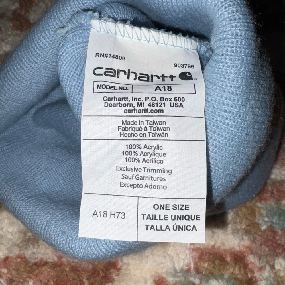 Carhartt Men's Knit Cuffed Beanie, Skystone nwot one size
